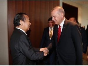 Cumhurbaşkanı Erdoğan, Japonya Temsilciler Meclisi Başkanı Tadamori’yi Kabul Etti