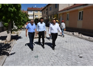 Başkan Bozkurt, Kilit Taş Çalışmalarını İnceledi