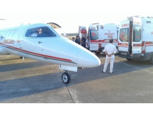 Yanan Çocuklar Ambulans Uçakla Ankara’ya Sevk Edildi