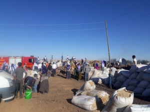 Diyarbakır’da Tonlarca Saman Kül Oldu