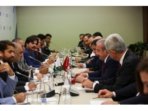 Tbmm Başkanı Şentop Rusya’da Mevkidaşlarıyla Bir Araya Geldi