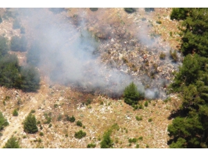 Helikopter İle Trafik Denetimine Gittiler, Orman Yangını İle Karşılaştılar