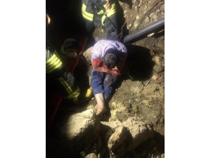 10 Metrelik Uçurumdan Dereye Yuvarlandı