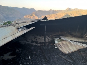 Hakkari’de Korkutan Yangın