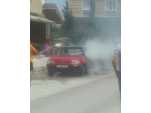 Hatay’da Lpg’li Otomobil Yangını