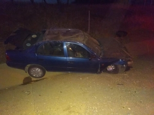 Otomobil Şarampole Yuvarlandı: 3 Yaralı