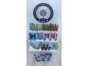 Kars’ta 84 Şişe Kaçak İçki Ele Geçirildi