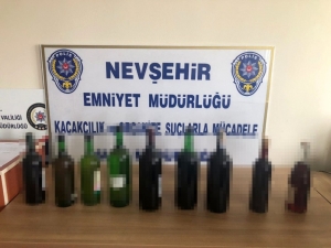 Nevşehir’de 648 Şişe Kaçak Şarap Ele Geçirildi