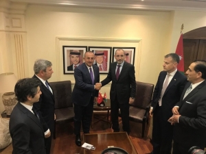 Çavuşoğlu, Ürdünlü Mevkidaşı Safadi İle Görüştü