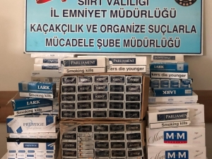 Siirt’te 2 Bin 650 Paket Kaçak Sigara Ele Geçirildi