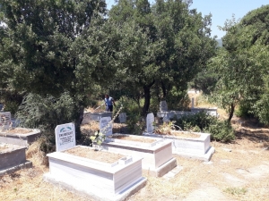 Mezarlıkta Çıkan Yangın Korkuttu