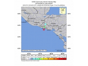 El Salvador’da 5.9 Büyüklüğünde Deprem