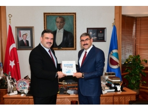 Kosgeb Başkanı Prof. Dr. Uzkurt’tan Rektör Çomaklı’ya Ziyaret