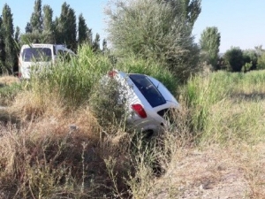 Kanala Düşen Otomobil Sürücüsü Yaralandı