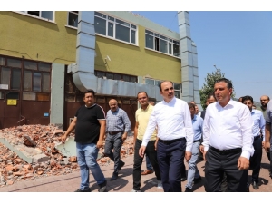 Başkan Altay’dan Yanan Silah Fabrikasında İnceleme