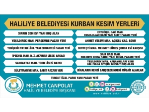 Haliliye’de Kurban Kesim Ve Satış Yerleri Belirlendi