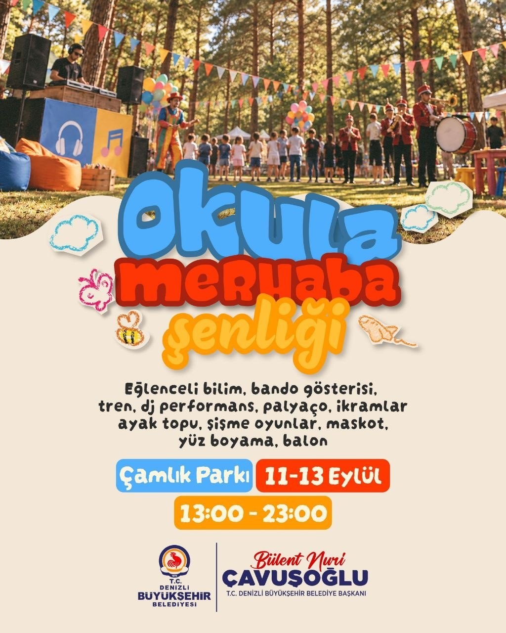 denizli-buyuksehir-okula-merhaba-senligi-duzenliyor