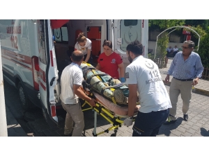 Kereste Boşalttığı Sırada Dengesini Kaybederek Düşen İşçi Yaralandı