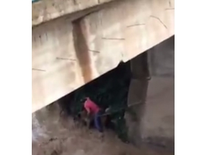 Irmakta Mahsur Kalan Köpeği Böyle Kurtardı