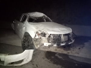 Taklalar Atan Otomobil Hurdaya Döndü