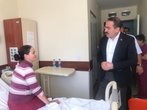 Amonyak Gazından Zehirlenen İşçilere Ziyaret