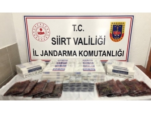 Siirt’te 510 Paket Kaçak Sigara Ve 10 Kilogram Kaçak Nargile Tütünü Ele Geçirildi