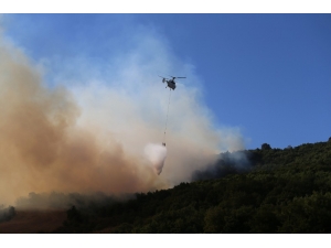 Yenişehir’deki Orman Yangını Drone İle Böyle Görüntülendi