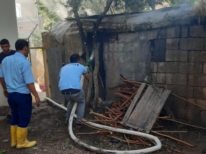 Odunlukta Çıkan Yangın Korkuttu