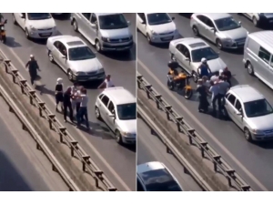 E-5 Karayolunda Tekme Ve Tokatlı Kavga Kamerada