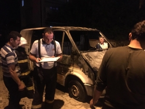 Ulaş’ta Araç Yangını