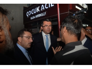 Vali Memiş Yaralı Polisi Hastanede Ziyaret Etti