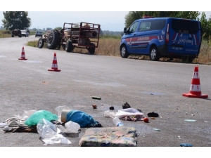 Tarım İşçileri Taşıyan Traktör Devrildi: 8 Yaralı