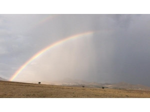 Sivrihisar’da Yağmur Sonrası Oluşan Gökkuşağı Büyüledi