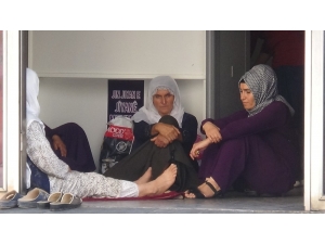 Hdp’liler Tarafından Oğlunun Dağa Kaçırıldığını Öne Süren Annenin, Oturma Eylemi Sürüyor