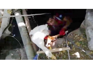 İtfaiyeden Kaz Kurtarma Operasyonu