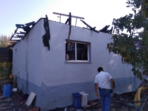 Salihli’de Tek Katlı Ev Yandı