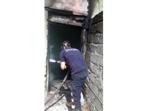 Ağrı’da Kömürlük Yangını