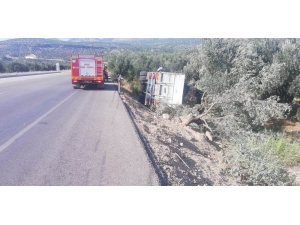 Mersin’de Üzüm Yüklü Kamyon Devrildi: 1 Yaralı