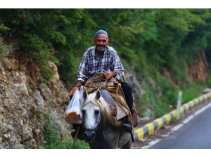 60 Yıldır At Üstünde Elma Satıyor