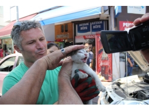 Girdiği Otomobilin Motorunda 40 Kilometre Yolculuk Etti