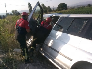 Denizli’de Trafik Kazası: 2 Yaralı
