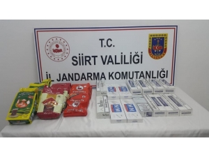 Siirt’te Kaçak Sigara Ve Kaçak Çay Ele Geçirildi