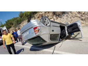 Takla Atan Otomobilin Sürücüsü Yaralandı