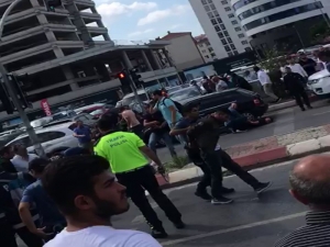 Anadolu Adalet Sarayı Otoparkında Sıcak Anlar Kamerada