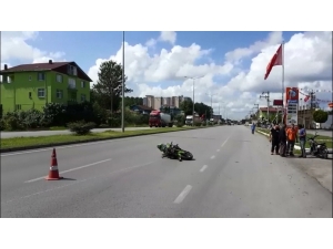 Terme’de Motosikletin Çarptığı Yaya Öldü