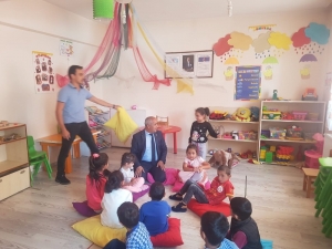 Başkan Ensari’den Anaokuluna Ziyaret