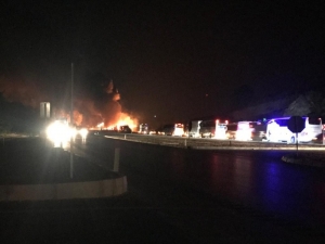 Motor Yağı Yüklü Tır Alev Alev Yandı