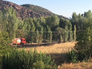 Nallıhan’da Otluk Alanda Çıkan Yangın Büyümeden Engellendi