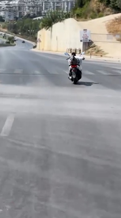 alanya-da-motosikletlinin-tehlikeli-hareketleri-kamerada
