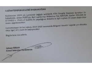 Fıfa’dan Gaziantepspor’a Tarihi Ceza